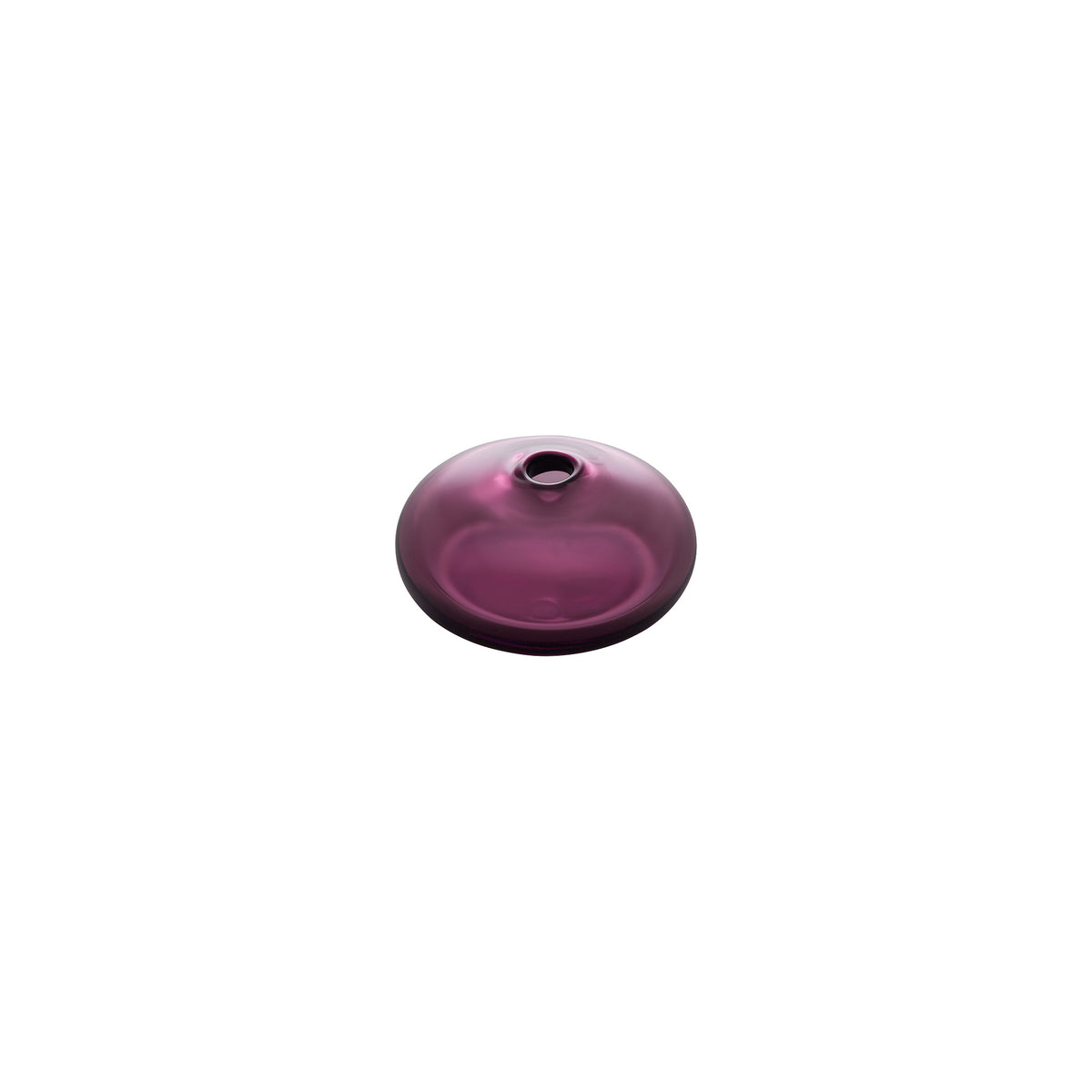 MINI VASE - Flat Round Bud Vase, Wine Red