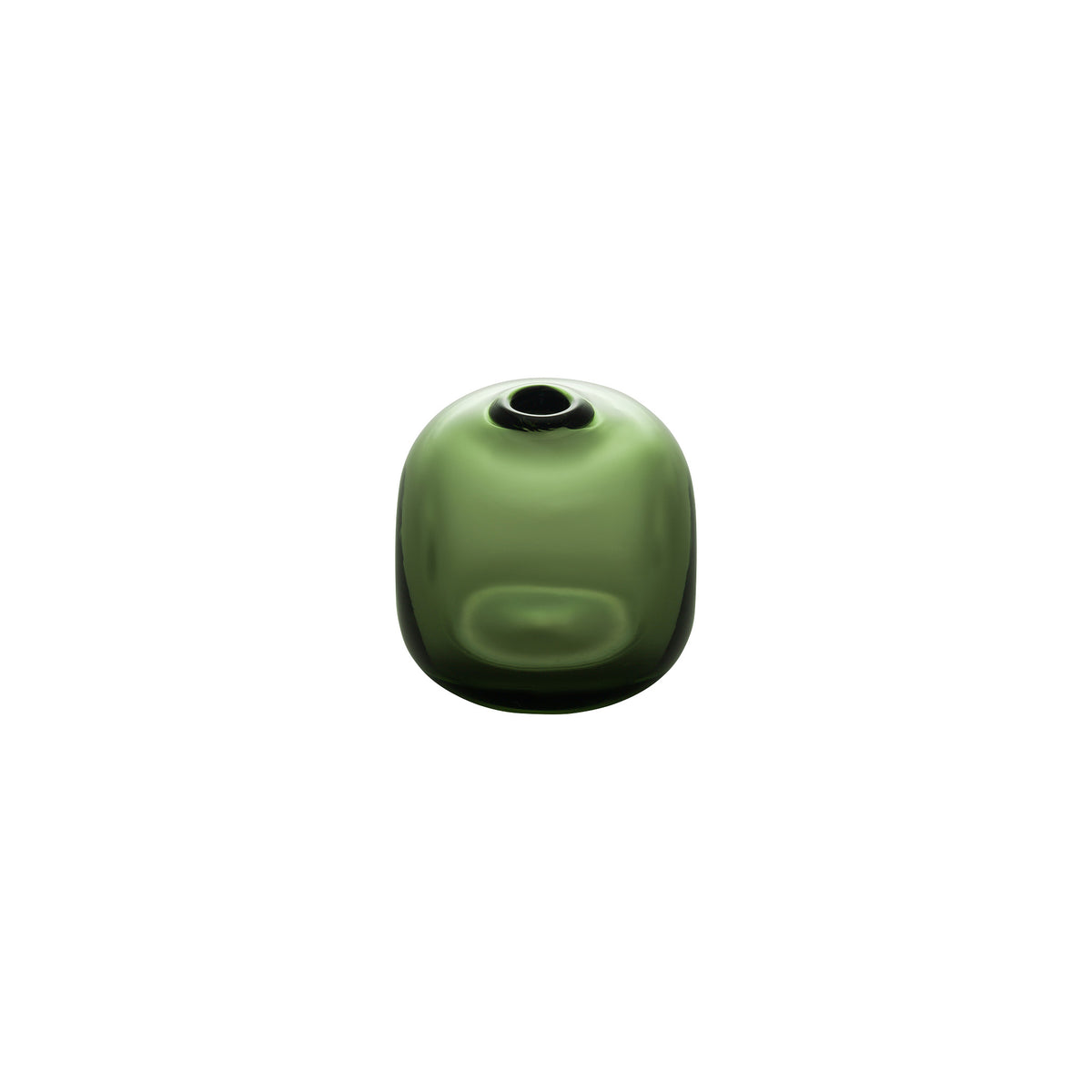 MINI VASE - Cube Riverstone Vase, Forest Green