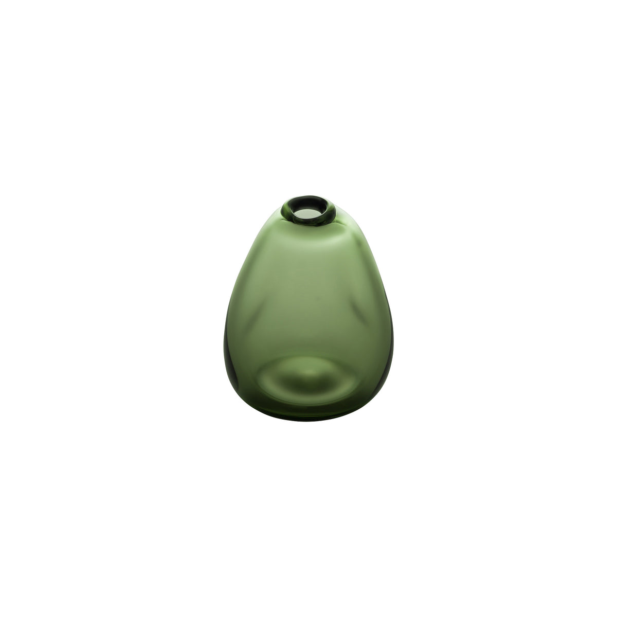 MINI VASE - Tall Triangle Stone Vase, Forest Green