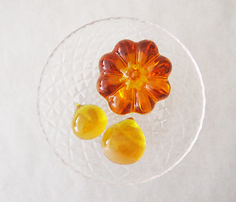 ORNAMENT - Pumpkin Amber, 2.6inch