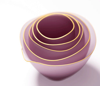 SAKI - Bowl Frosted Wine Red, 4.4inch