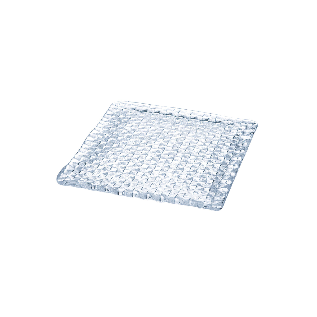 GRID PLATE - Square Plate Clear, 9.4inch