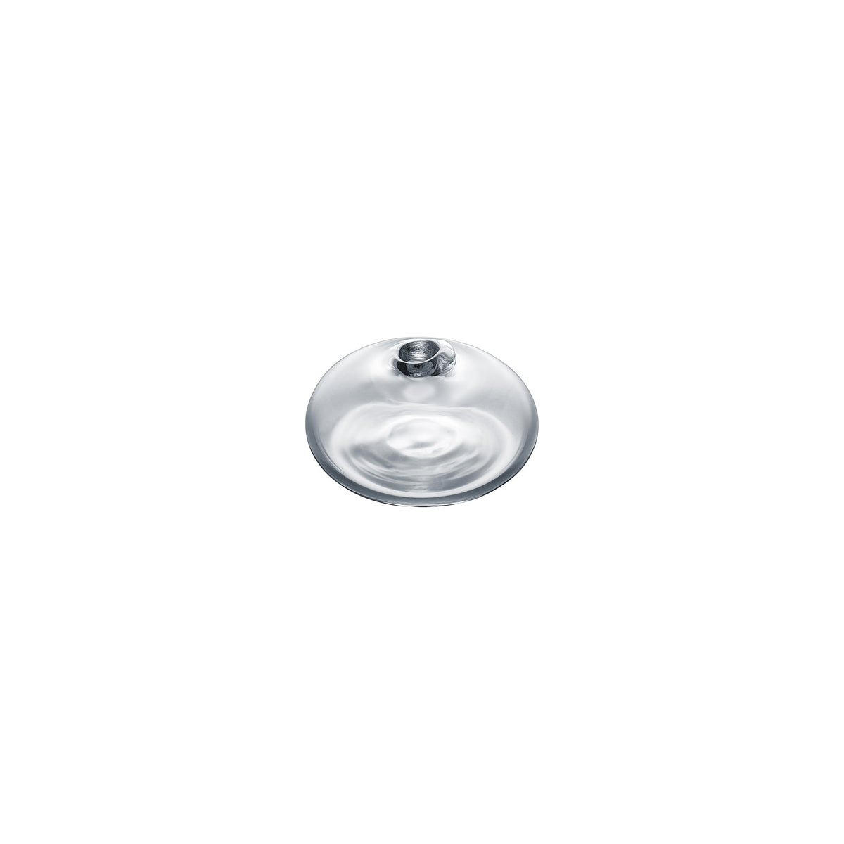 MINI VASE -  Flat Round Bud Vase, Clear