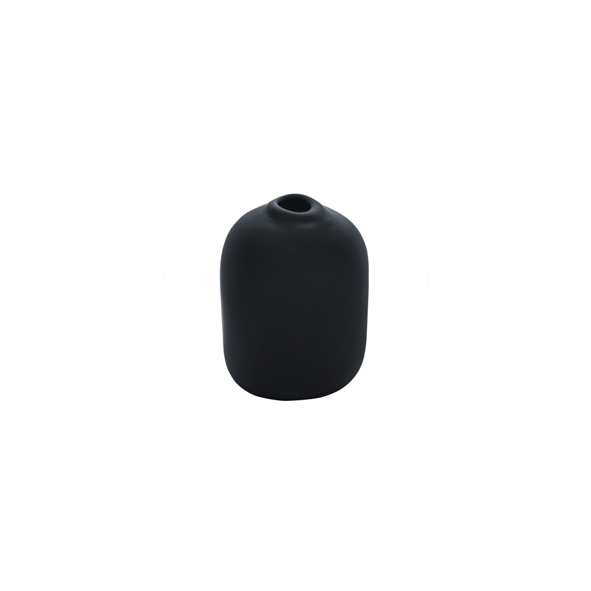 MINI VASE - Tall Rect.Stone Vase, Matte Black