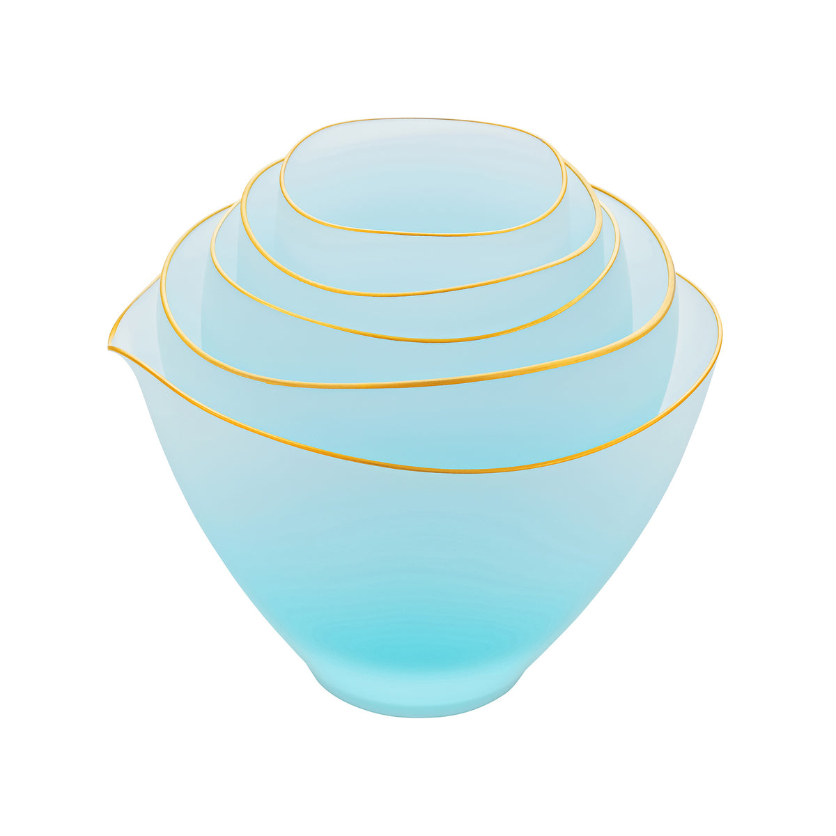 SAKI - Frosted Blue, 5 piece set, in wooden box